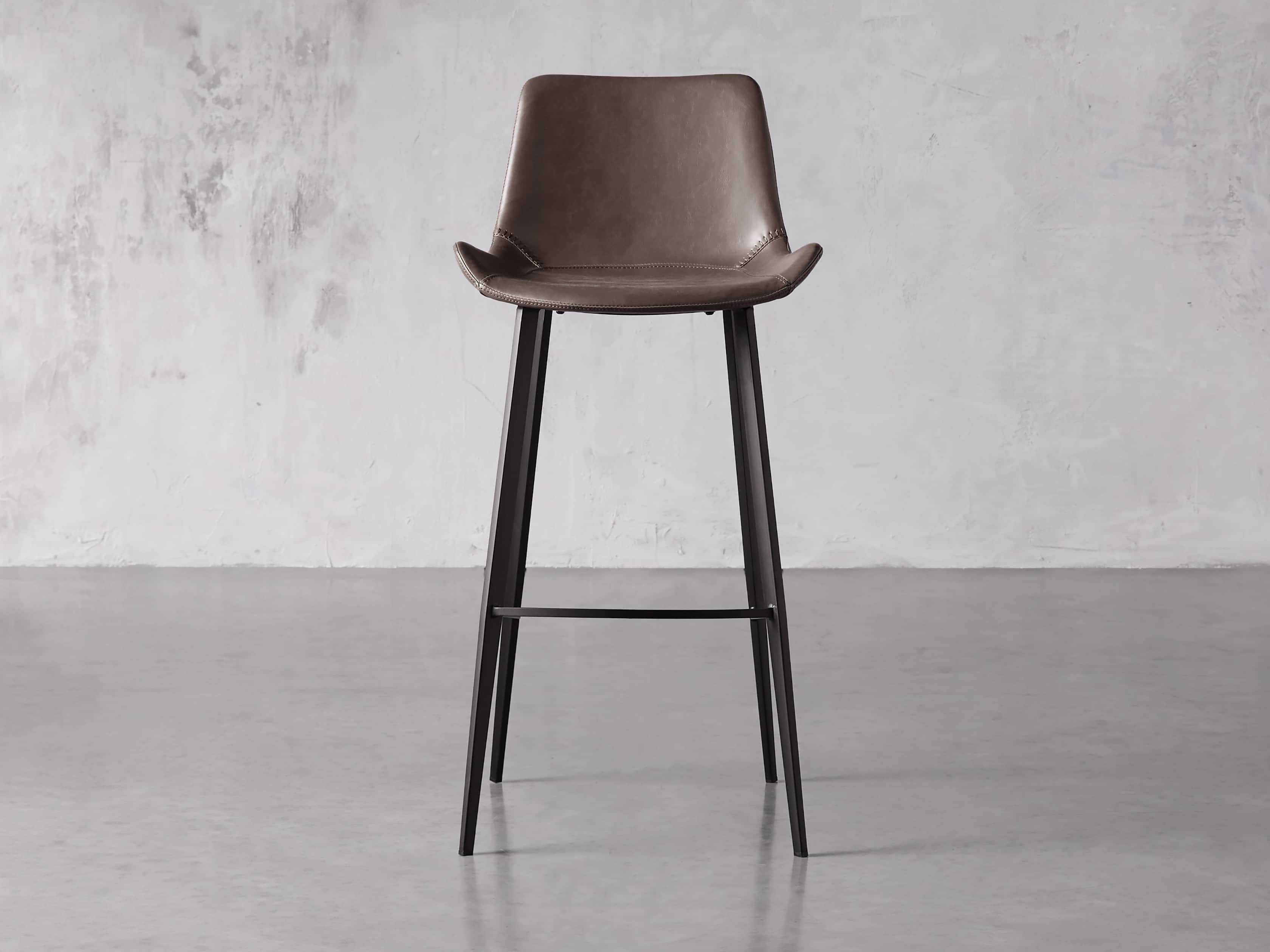 Gage Faux Leather Barstool | Arhaus