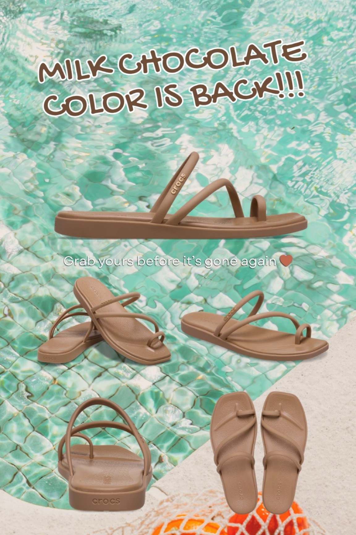 Crocs Miami toe loop in Milk Chocolate is back!!! Grab it now while you can girlies xo 

#Crocs #RestockAlert #summersandals

#LTKSeasonal #LTKOver40 #LTKTravel