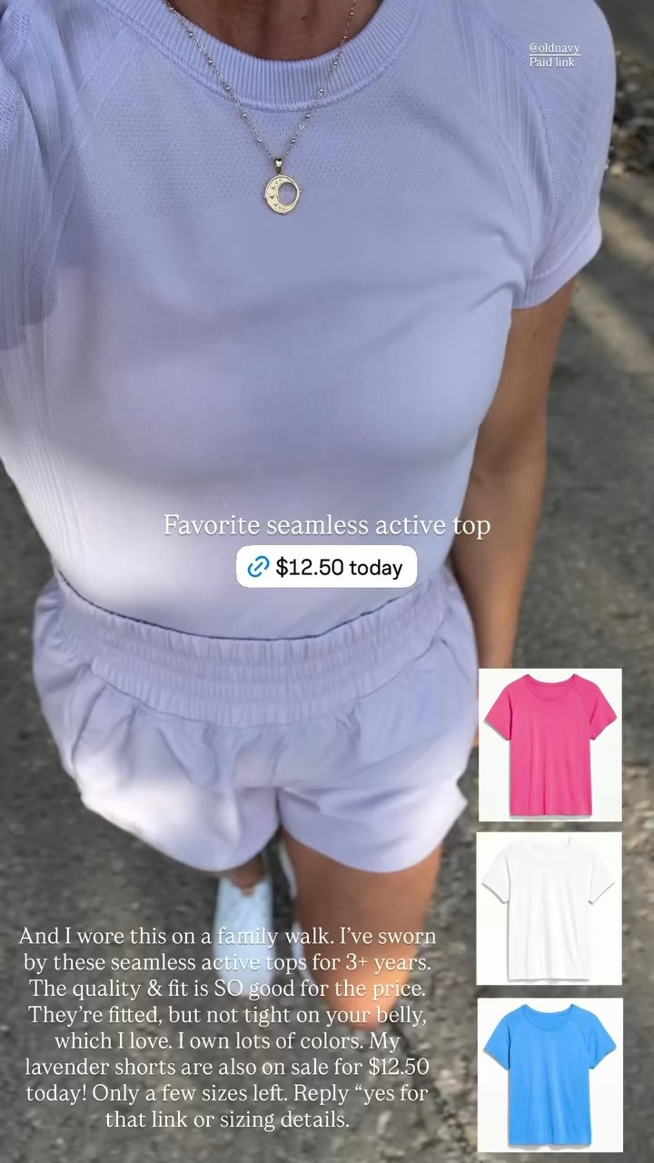 These $12-25 Seamless Active Tees are the absolute best. I've worn them for three years and they continue to be my favorite. These active shorts are also amazing and are under $25!

active wear, athleisure, active tees, active shorts, women's style 

 #LTKmomlife #LTKSeasonal #LTKActive