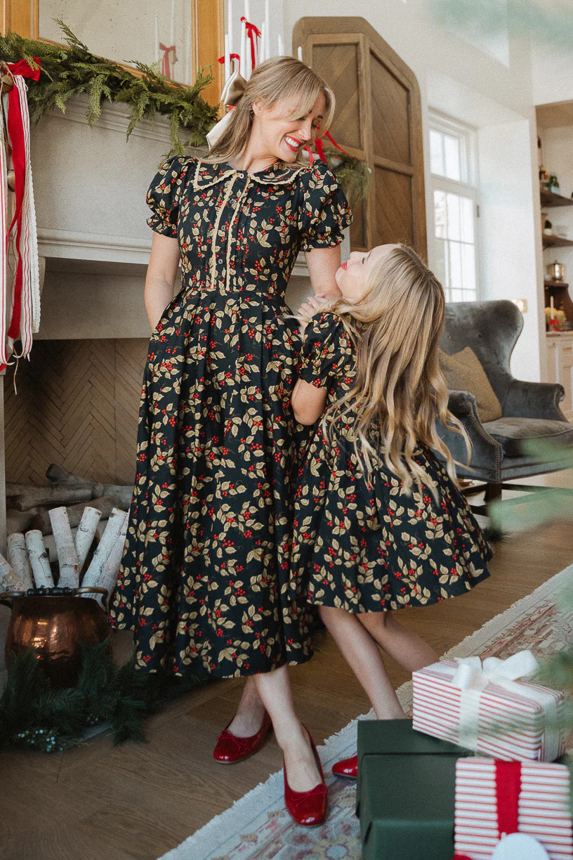 Sophia Dress in Holly Berry | Ivy City Co