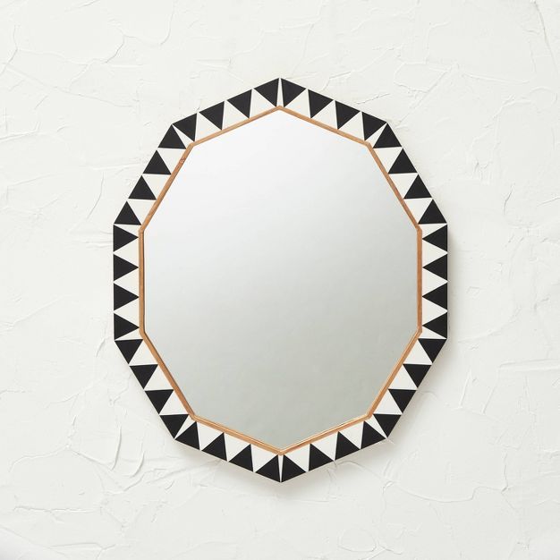 18" x 24" Wood Resin Decorative Wall Mirror Brown - Opalhouse™ designed with Jungalow™ | Target