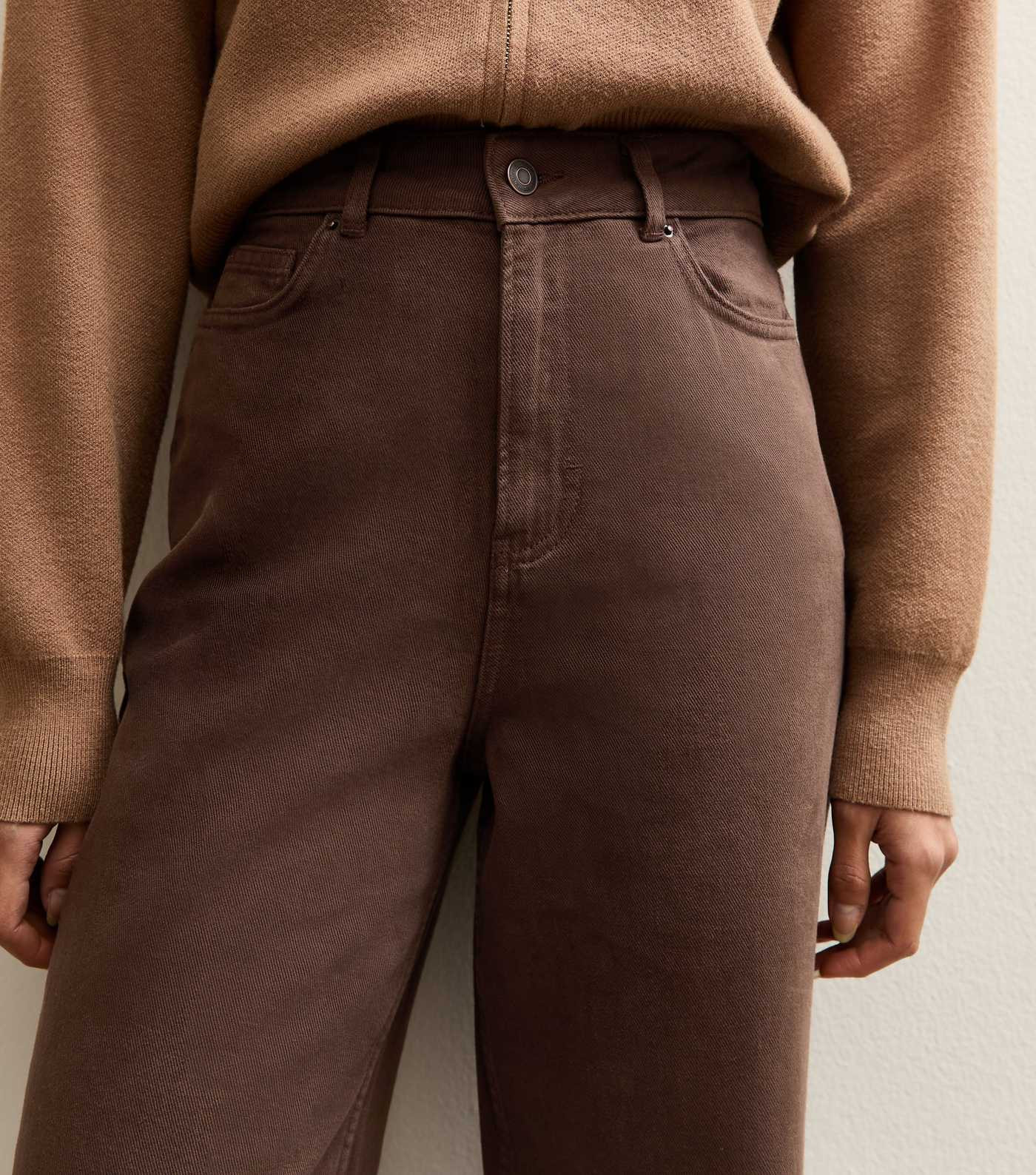 Brown Adalae High Waisted Wide Leg Jeans | New Look | New Look (UK)