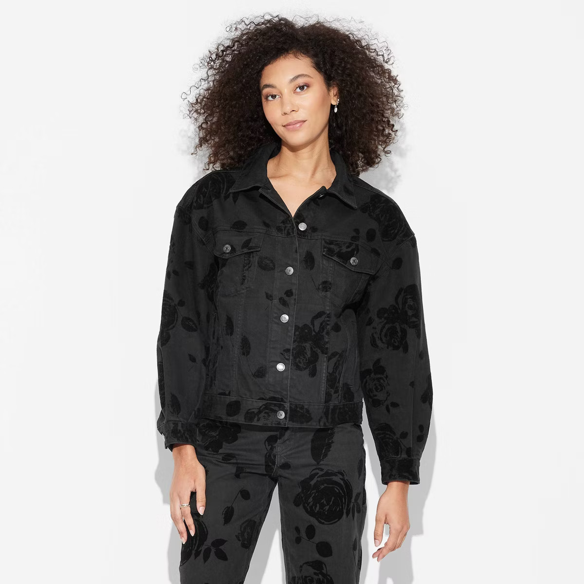 Women's Foundational Denim Oversized Trucker Jacket - Wild Fable™ | Target