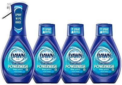 Dawn Platinum Powerwash Dish Spray, Dish Soap, Fresh Scent Bundle, 1 Starter Kit (16 fl oz) plus ... | Amazon (US)
