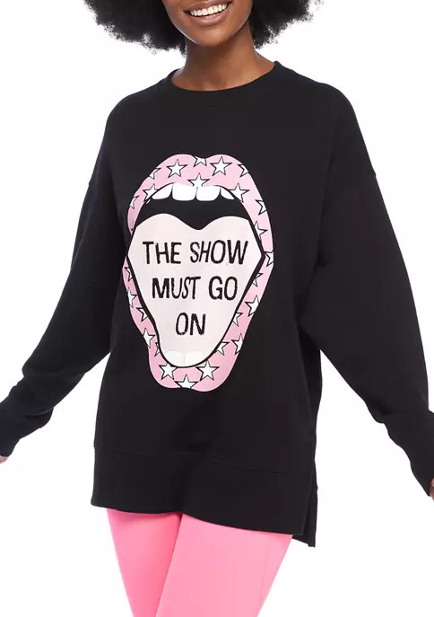 Women's Drop Shoulder Sleeve Graphic Sweeper Pullover | Belk