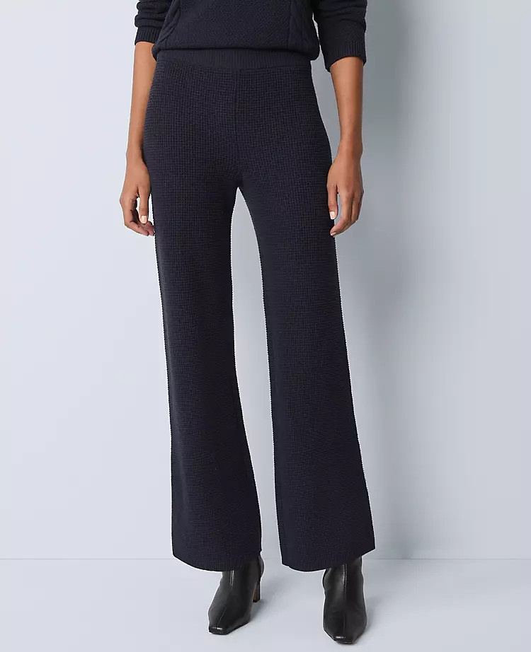 Weekend Collection Waffle Sweater Pant | Ann Taylor