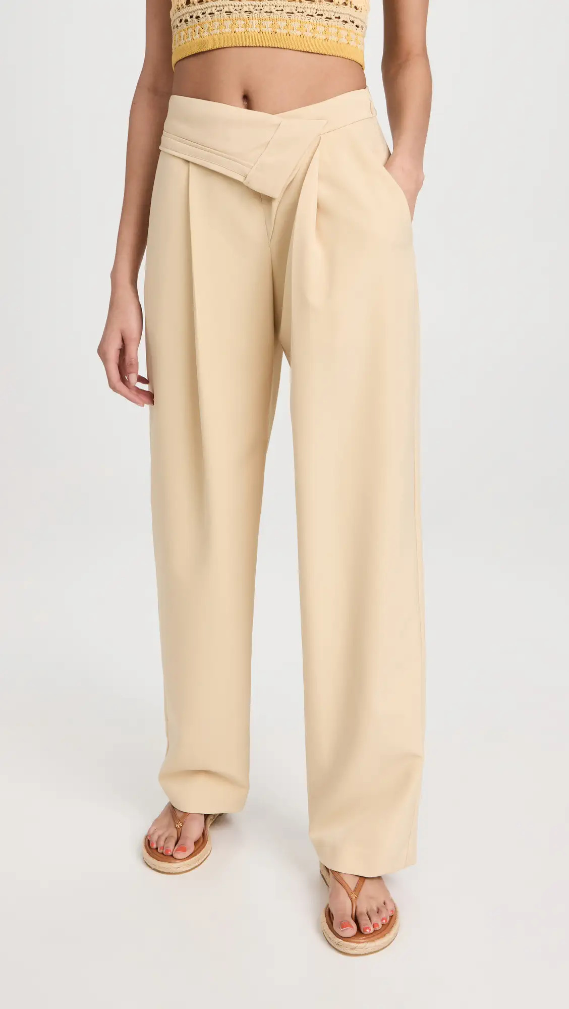 SIMKHAI Vianka Technical Cocktail Crepe Draped Relaxed Pants | Shopbop | Shopbop