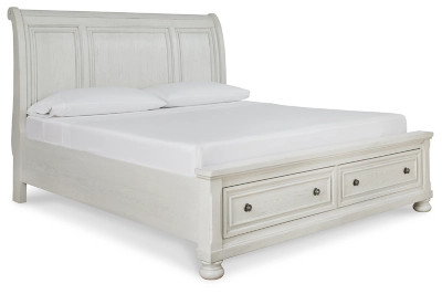Robbinsdale Queen Sleigh Bed with 2 Storage Drawers | Ashley Homestore