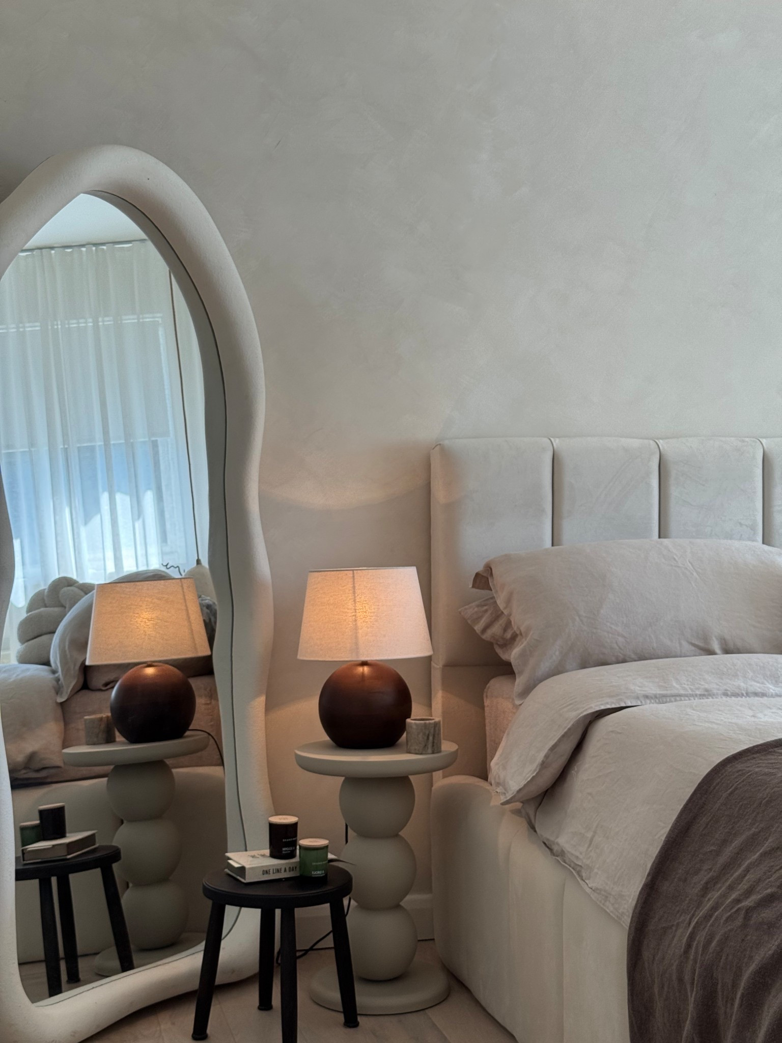 Linen & Wood 🪵 

Dark wood lamp, linen lampshade with H&M linen bedding. 
Use code HOH for 20% discount at William Wood 🪵 

#LTKeurope #LTKuk #LTKhome