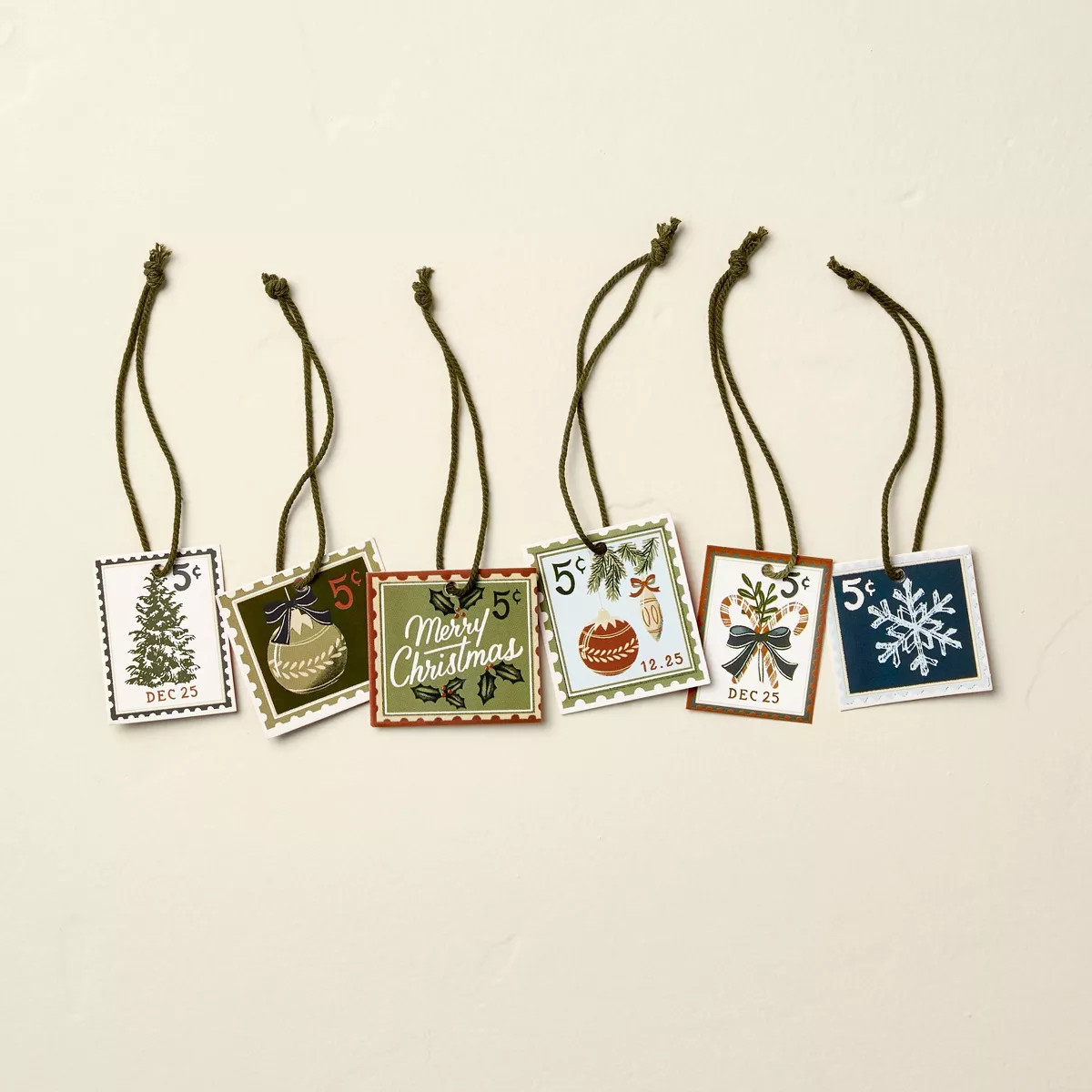 Printed Paper Stamp Christmas Gift Topper Tags (Set of 12) - Hearth & Hand™ with Magnolia | Target