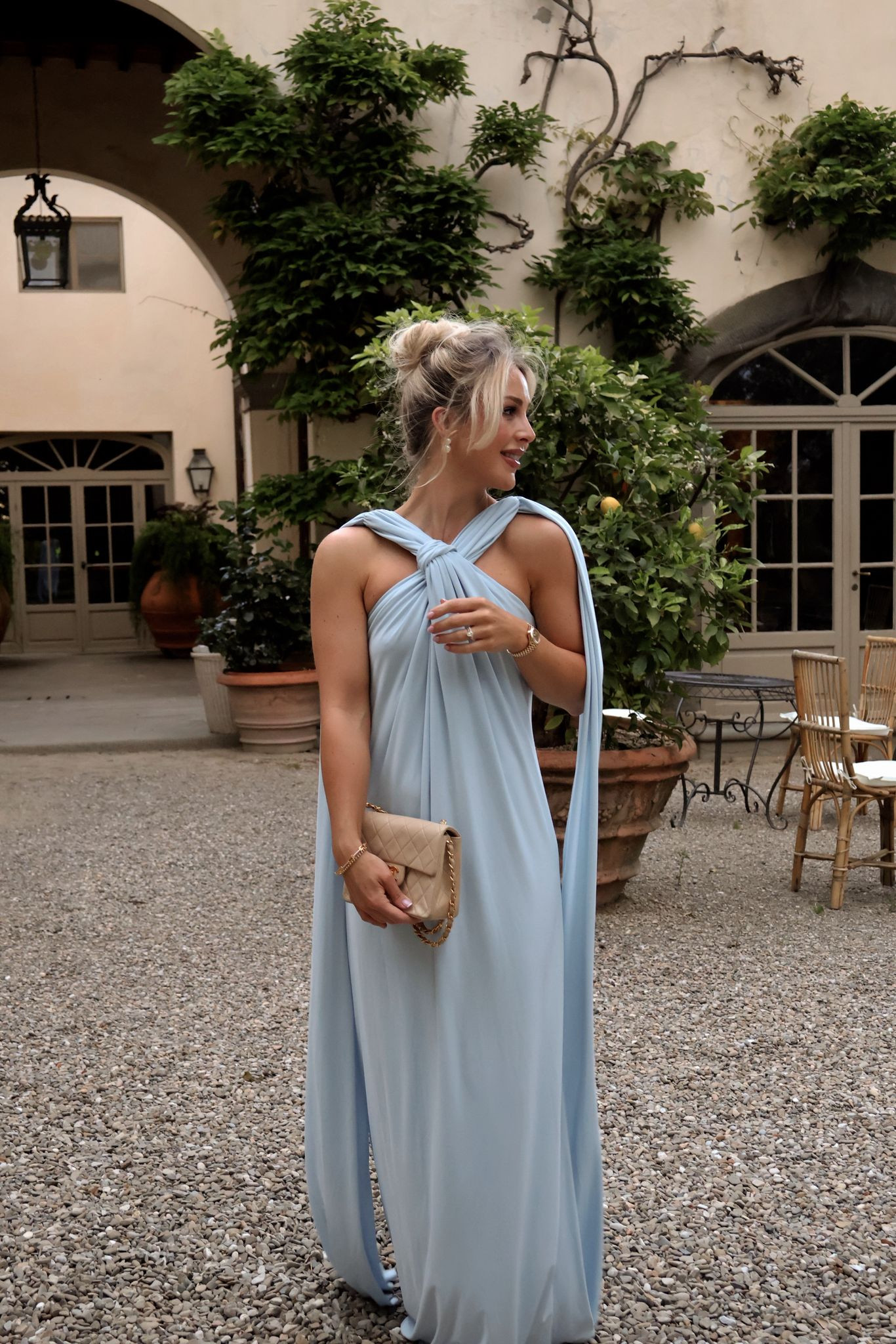 Blue Club L London maxi dress, cape dress, occasion wear, wedding guest dress, bridesmaid dress, maxi dress, evening gown, summer wedding outfit  

 #LTKuk #LTKwedding #LTKstyletip