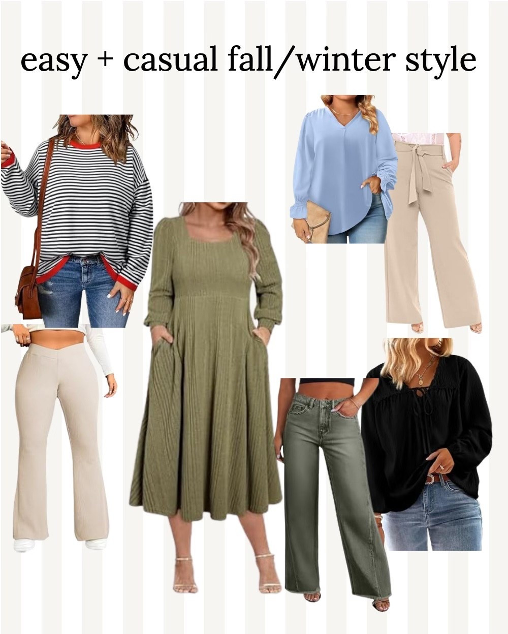 Mix and match faves! Wearing 2x in all, except 3x in dress pants 

#LTKPlusSize #LTKFindsUnder50