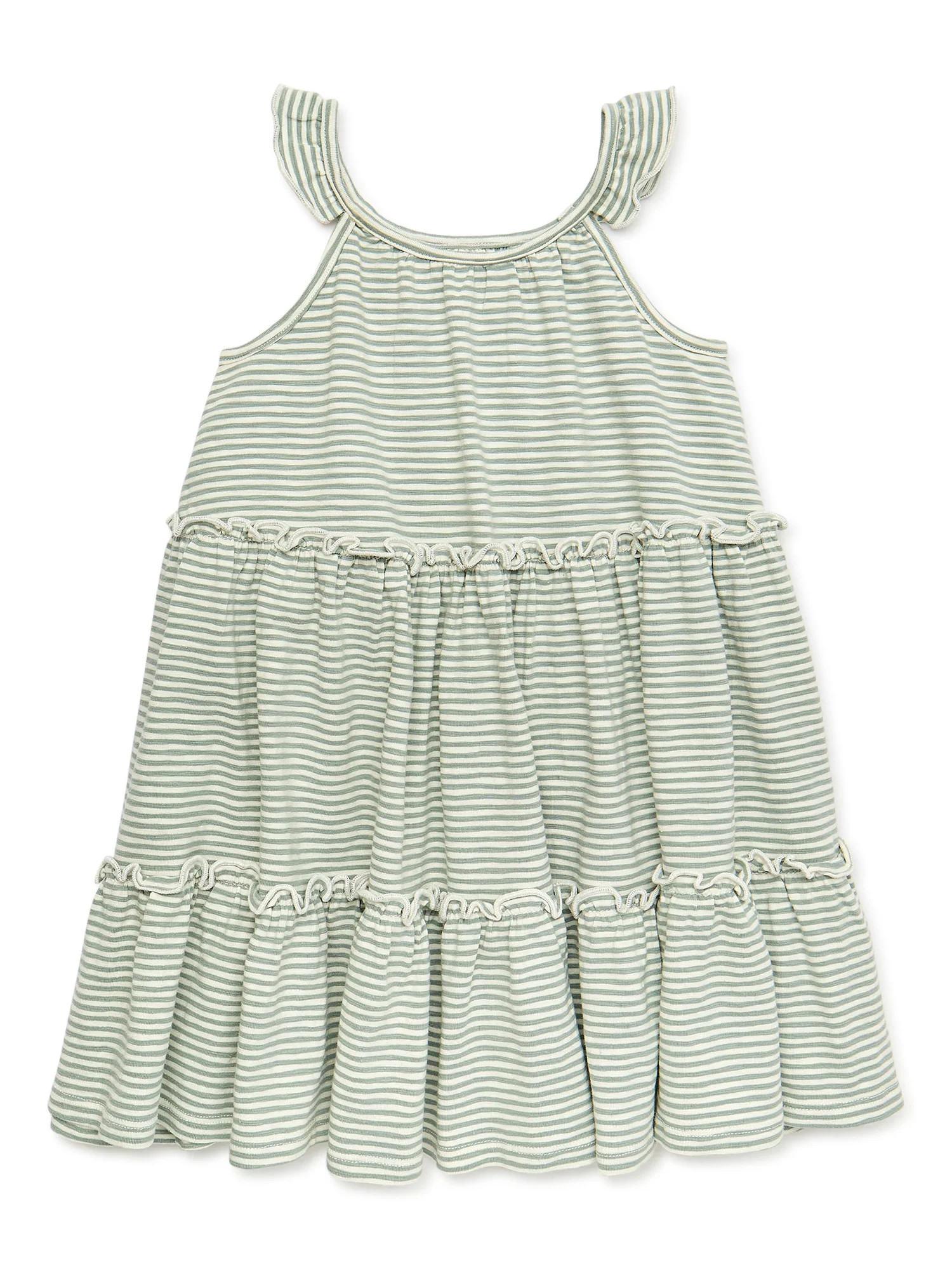 easy-peasy Toddler Girl Sleeveless Tiered Ruffle Dress, Sizes 12M-5T | Walmart (US)