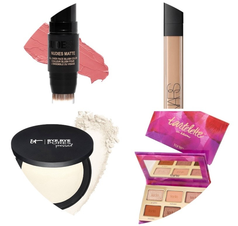 

tartelette in bloom mini Amazonian clay palette 

NARS Radiant Creamy Concealer,

Nudestix Nudies Matte Cream Blush Stick 3-in-1 All Over Face Color

IT Cosmetics Bye Bye Pores Pressed Finishing Powder - Universal Shades - Contains Anti-Aging Peptides, Hydrolyzed Collagen & Antioxidants 


#LTKFindsUnder50 #LTKParties #LTKBeauty