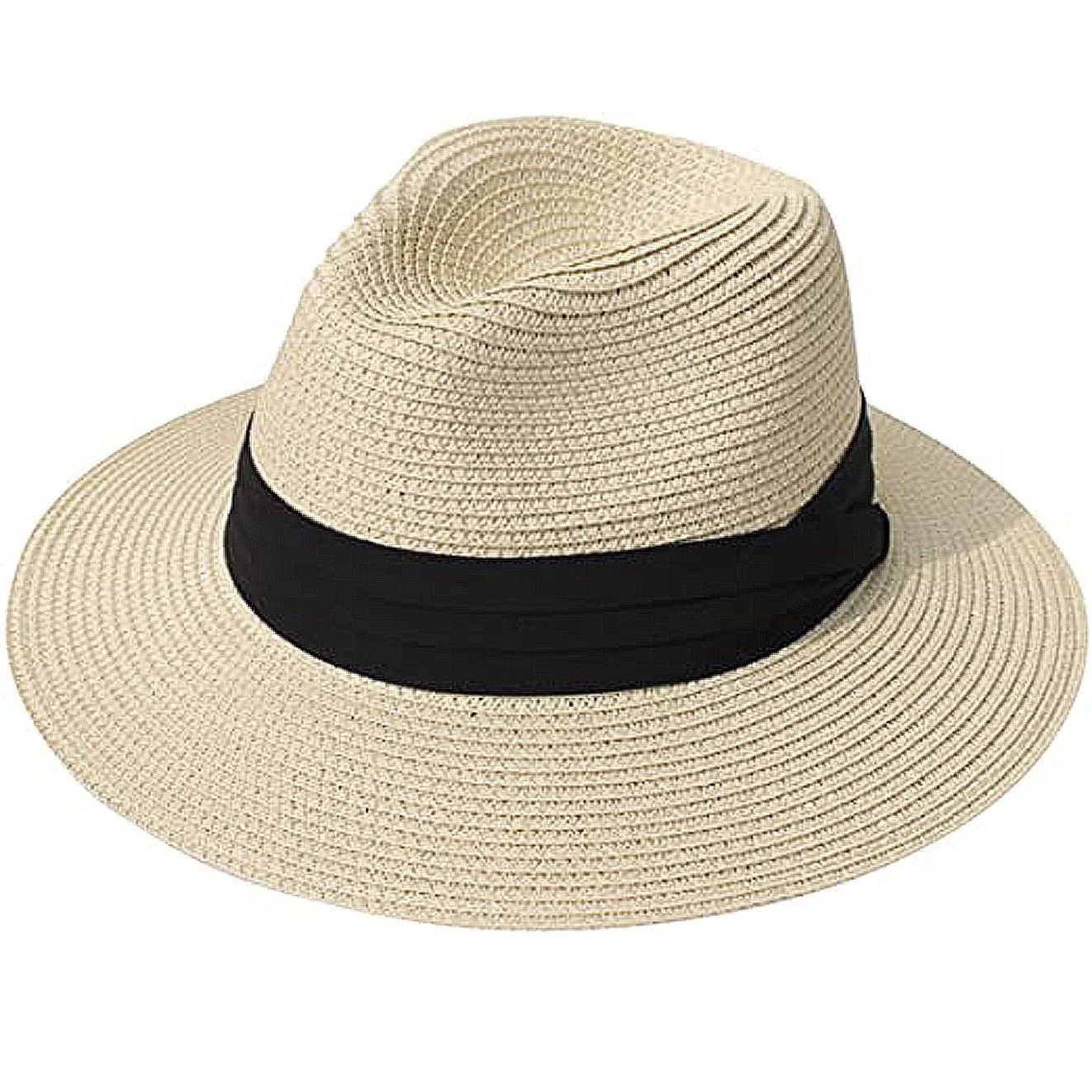 Deenee's Adjustable Beach Straw Hats For Women Panama Tan Cowgirl Hat Fedora Sun Hat Accessories ... | Walmart (US)