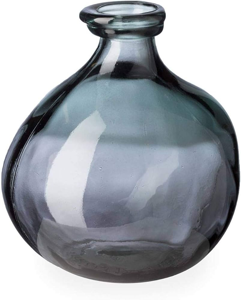 VivaTerra Bubble Recycled Glass Balloon Vase | 6.25" Dia. x 7" H | Handblown Colorful Glass Vases... | Amazon (US)