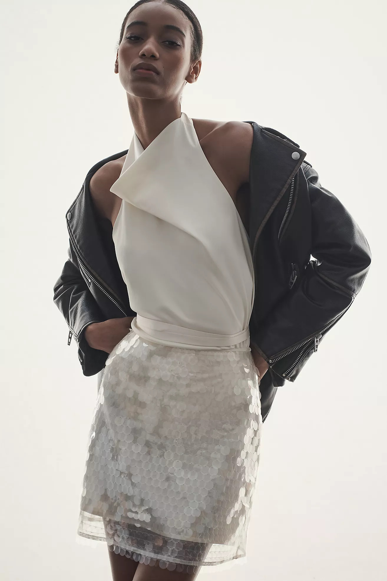 WAYF Sequin Mini Skirt | Anthropologie (US)