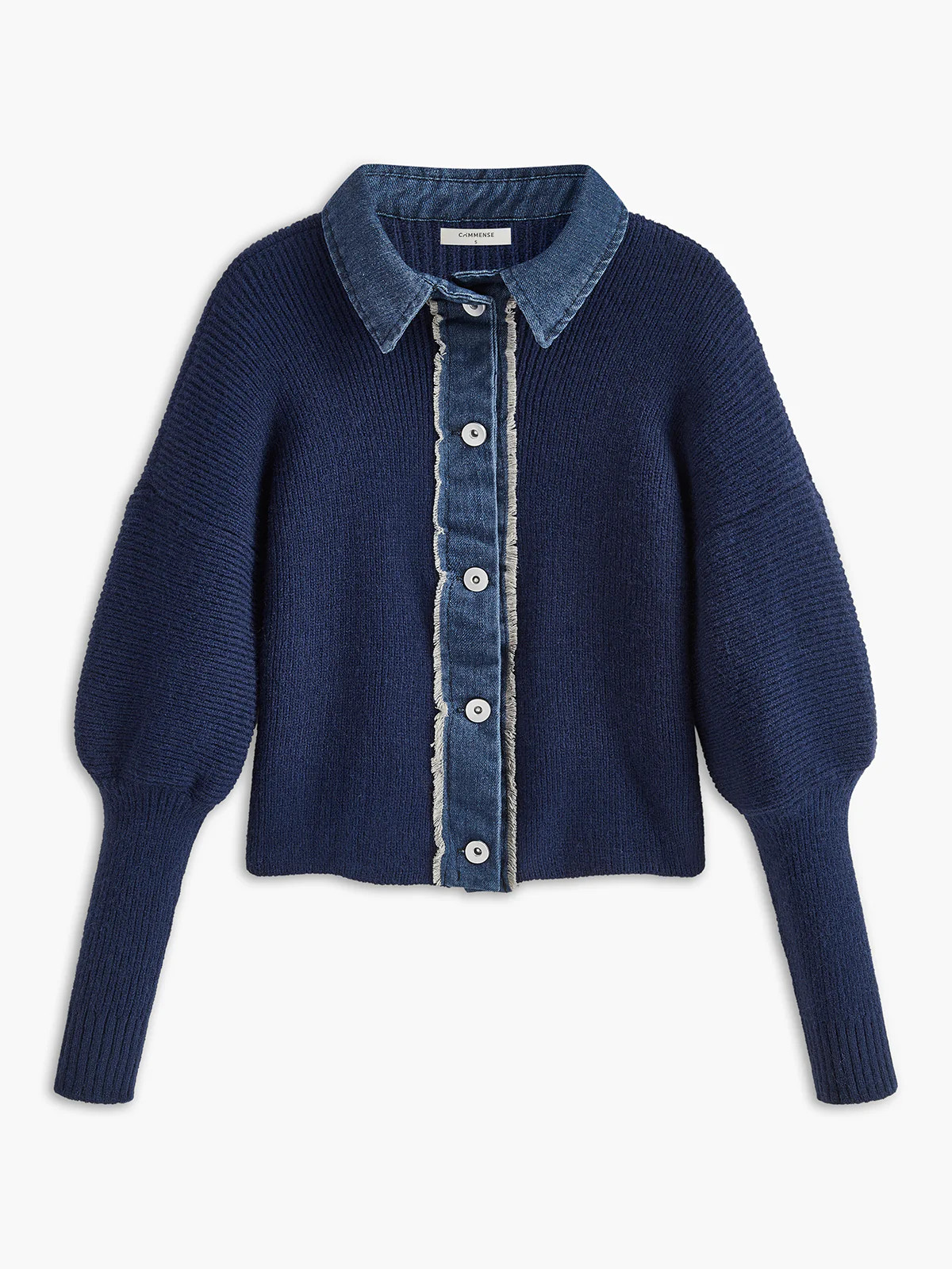 Panel Breasted Stretch Lapel Knit Top | Commense