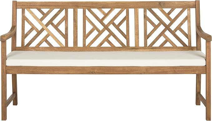 Safavieh PAT6738A Outdoor Collection Bradbury 3 Seat Bench | Amazon (US)