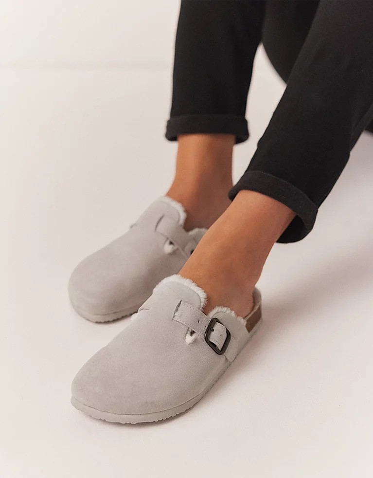 Suede Corkbed Mule Slippers | Slippers, Socks & Sleep Accessories | The  White Company | The White Company UK & ROW