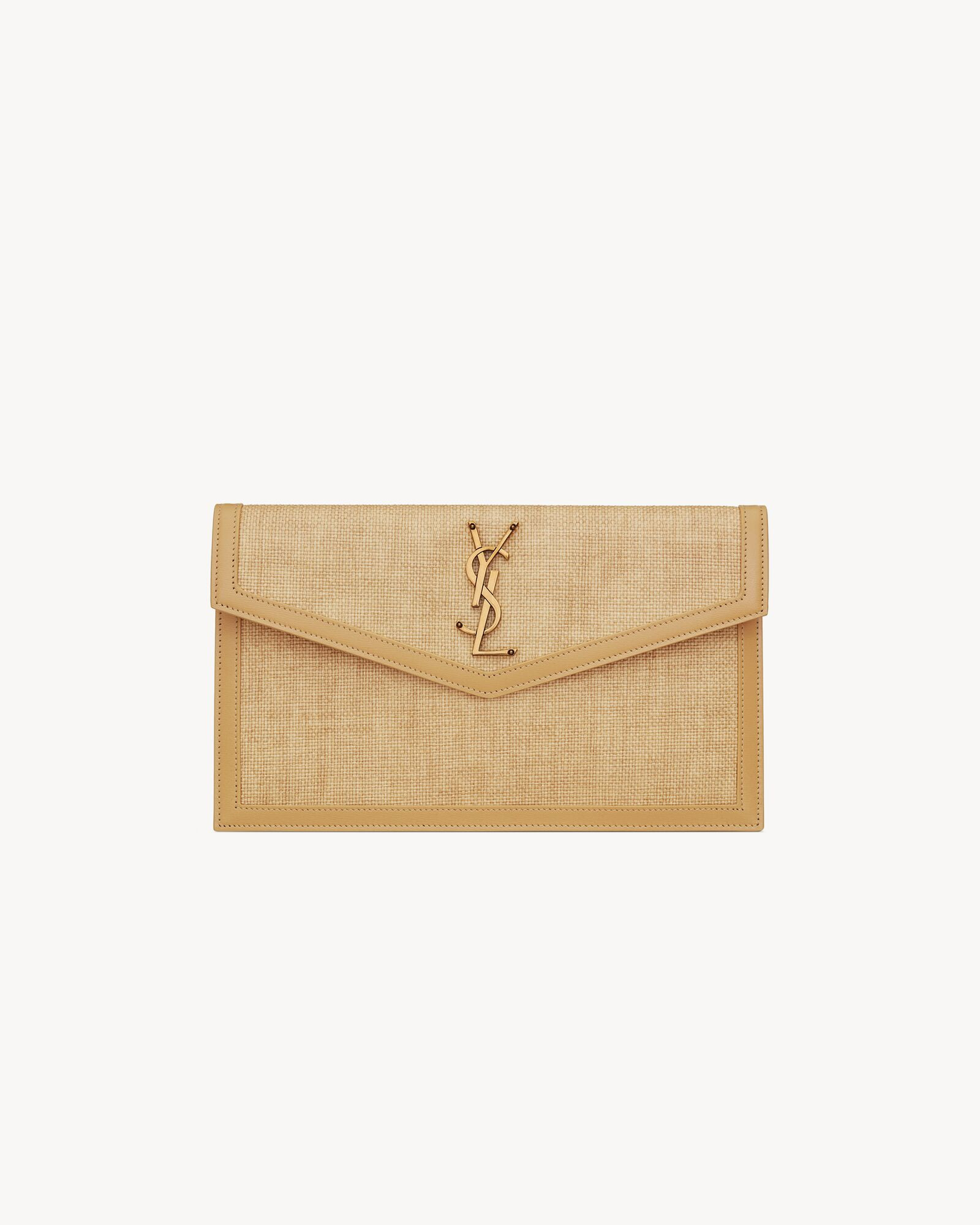 UPTOWN pouch in micro raffia | Saint Laurent Inc. (Global)