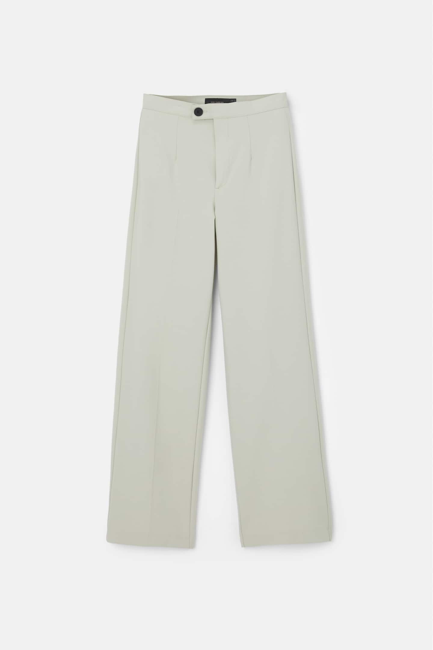 Straight-leg darted smart trousers | PULL and BEAR UK