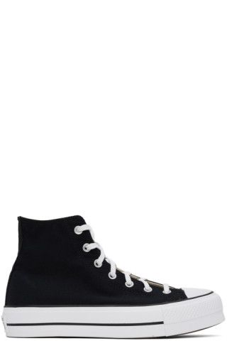 Black & White Chuck Taylor All Star Platform Hi Sneakers | SSENSE