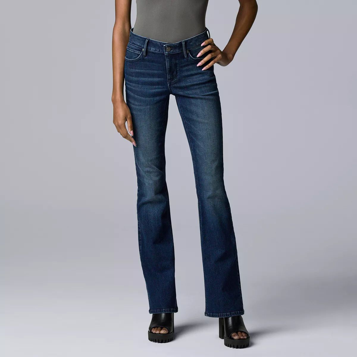 Women's Simply Vera Vera Wang Stretch Bootcut Jeans | Kohl's