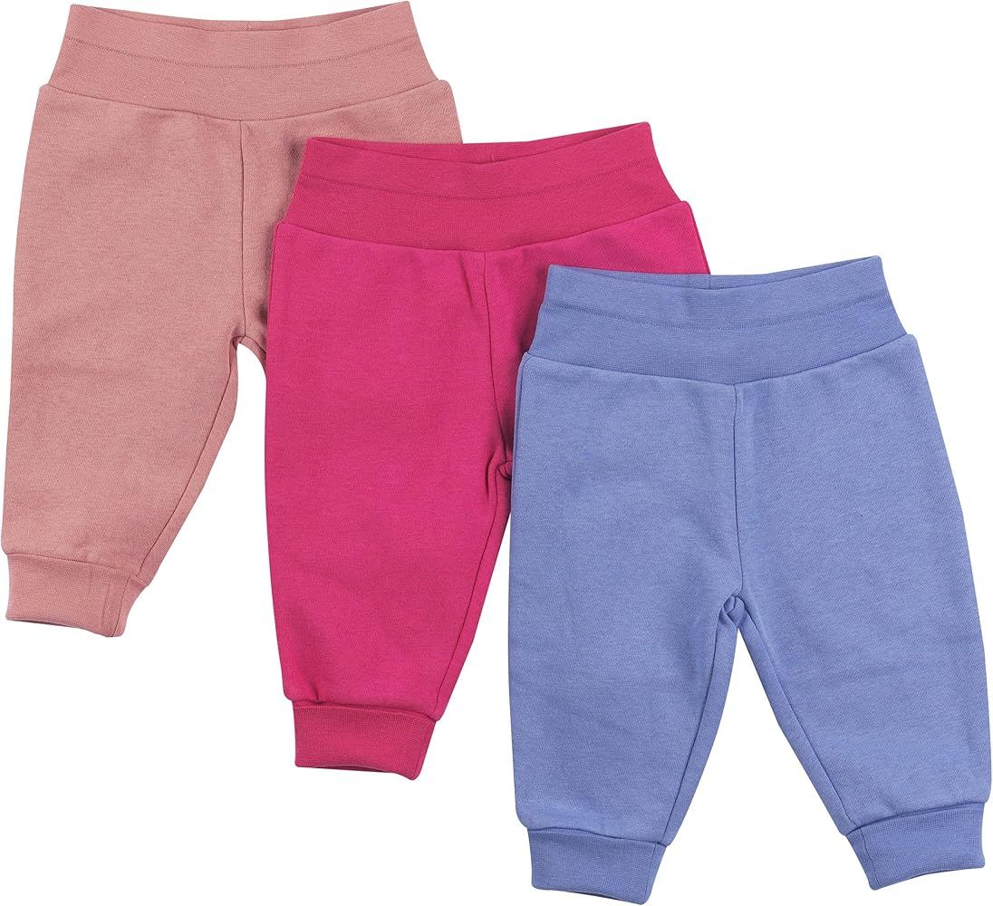 Hanes Girls Fleece Pull-on Pants 3-pack, Flexy Super Soft 4-Way Sweatpants, Stretch Joggers for B... | Amazon (US)