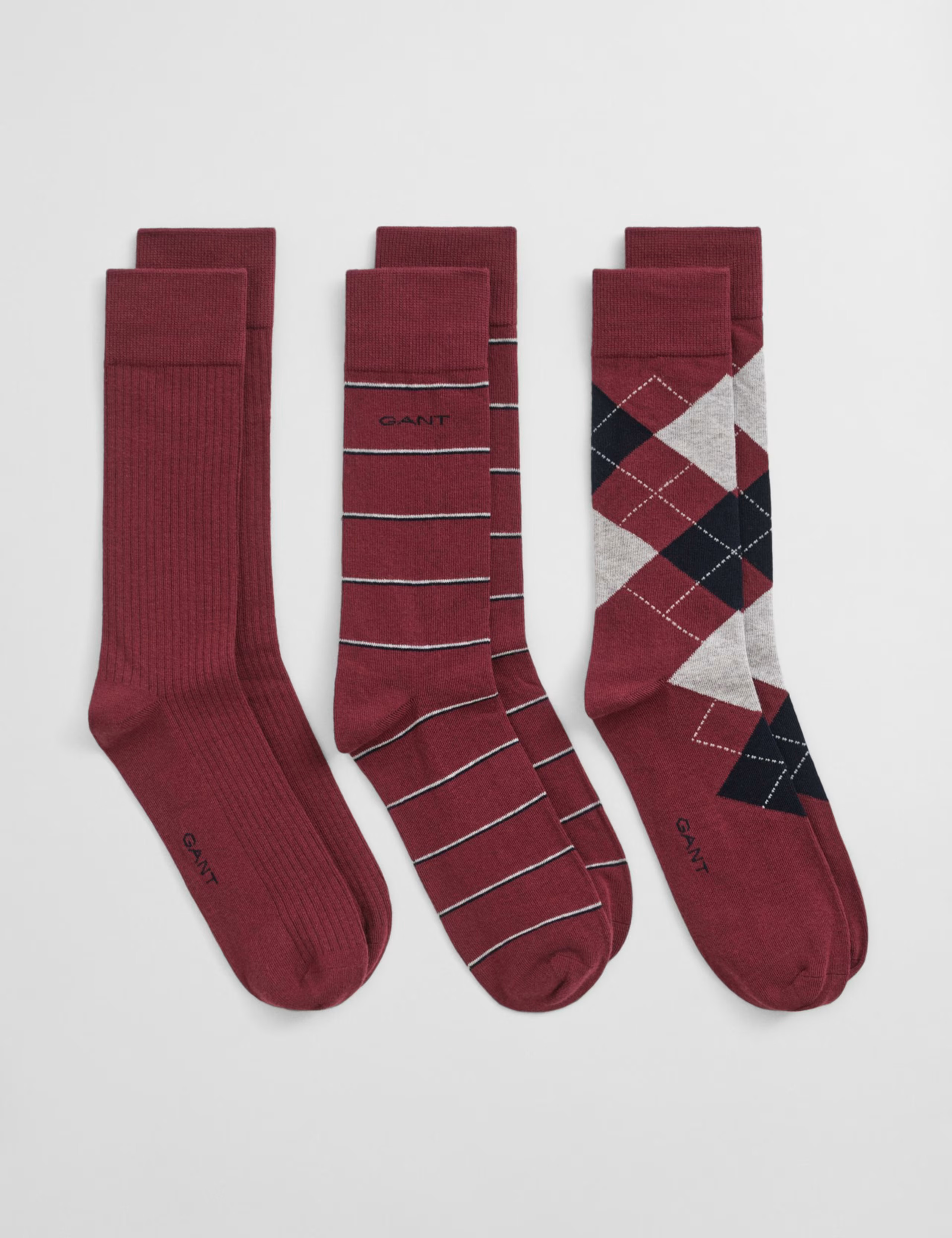 3pk Argyle and Striped Cotton Rich Socks | Marks & Spencer (UK)