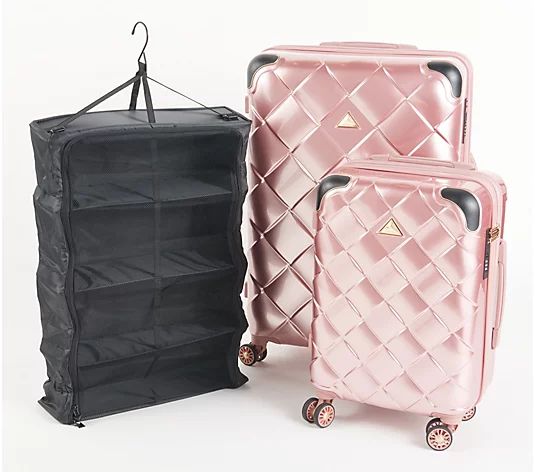 Triforce 2-Piece Hardside Set and Hanging Organizer - QVC.com | QVC