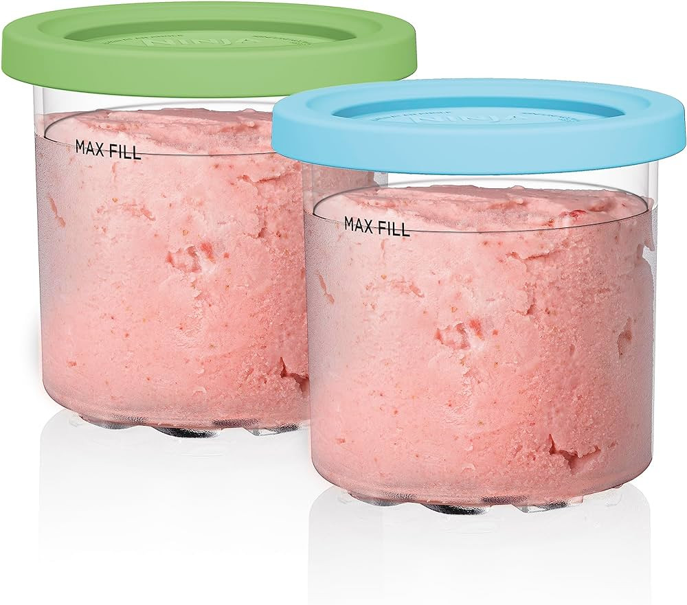 Ninja CREAMi Pints 2 Pack, Compatible with NC299AMZ & NC300s Series CREAMi Ice Cream Makers, Genu... | Amazon (US)