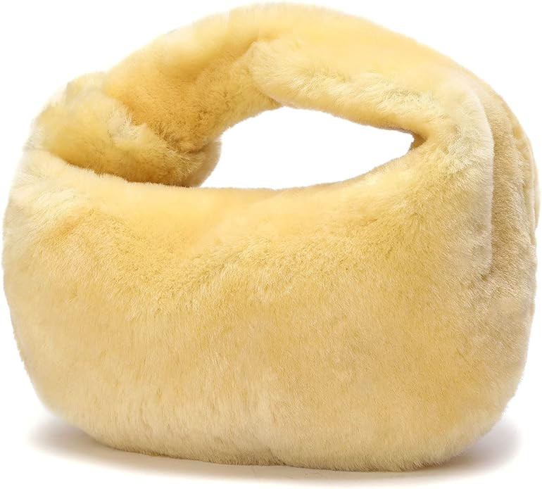 EvaLuLu Genuine Leather Women Handbag FursTote Bag | Amazon (US)