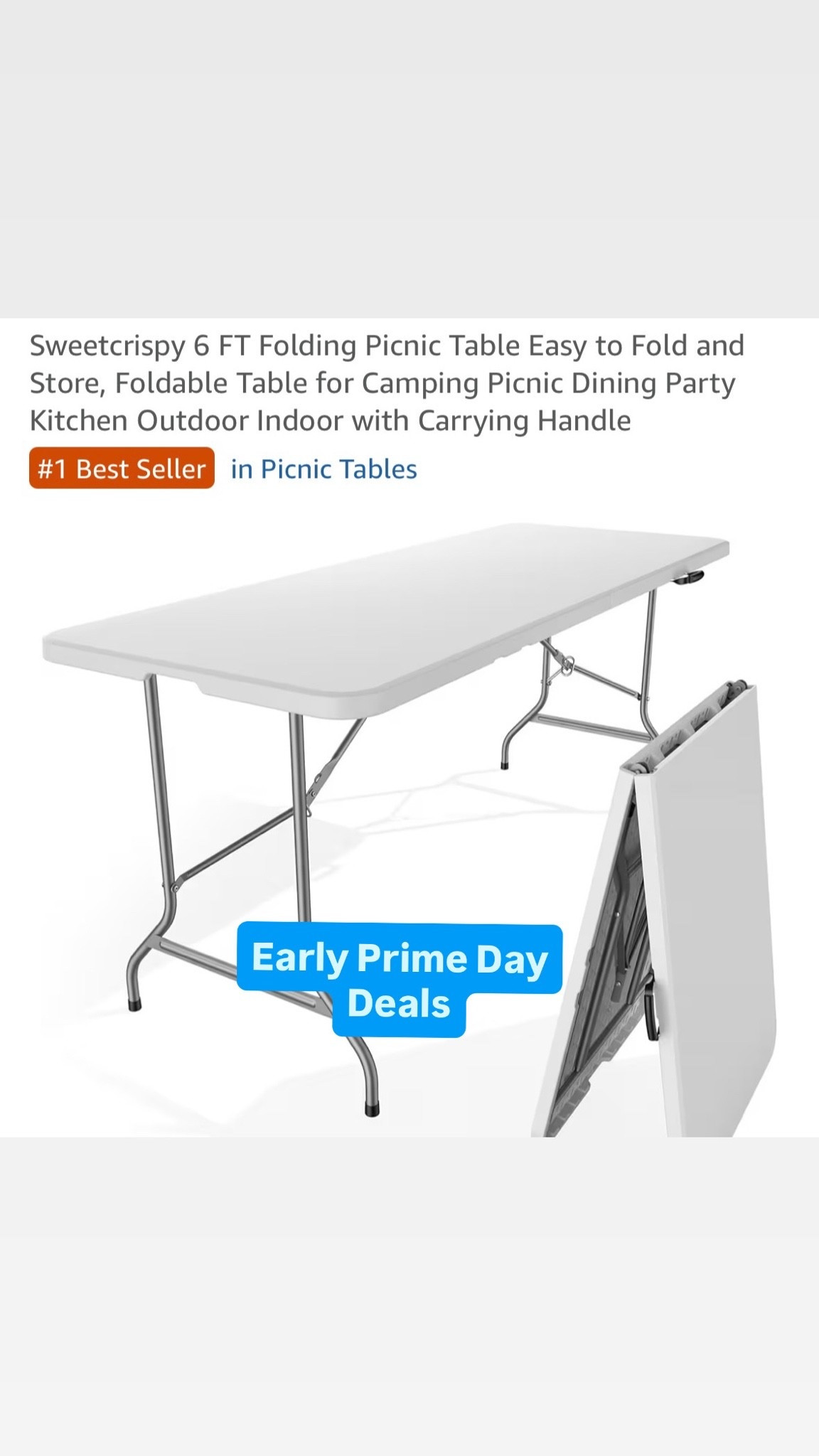 Grab this 6ft fold up table while it's in stock and on sale! Great for entertaining and tailgating. College Football. Birthday Parties. Bridal Shower.

#LTKHome #LTKSaleAlert #LTKWedding