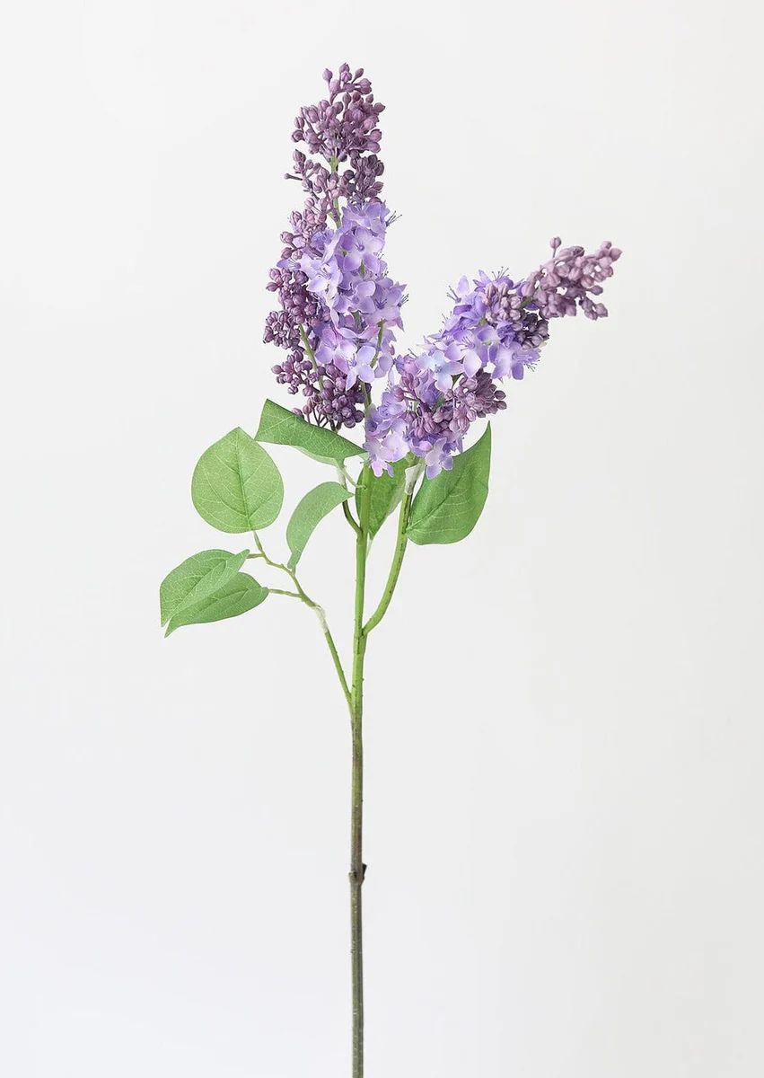 Purple Artificial Lilac Flower Branch - 34.5 | Afloral (US)