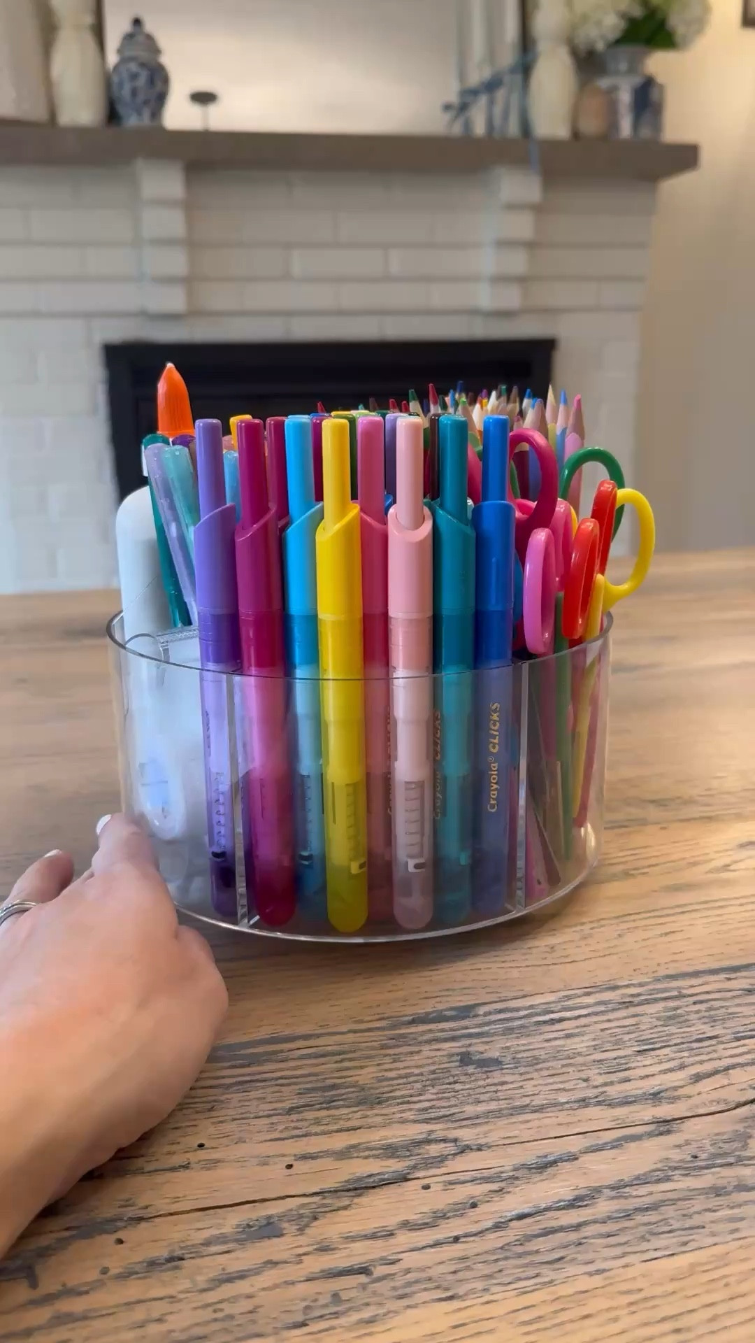 This stays on my dining room table for the kids to use throughout the day along with coloring books and a stack of paper. Easy to put away when company comes over and great for the kids to access their supplies without me having to get it out multiple times a day! 

Organization, craft organization, arts and crafts, markers, colored pencil, stapler, gel pens, colored pencils, scissors, kids scissors, favorite craft supplies, kids gift guide 

#LTKmomlife #LTKHome #LTKKids