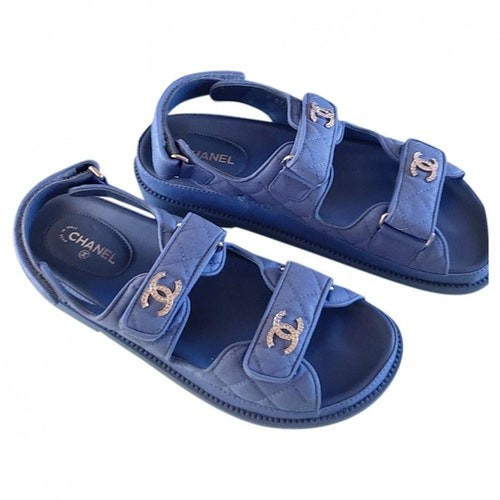 Chanel Sandalen aus Leinen - Blau - Größe 38 - 10528108 | Vestiaire Collective (Global)