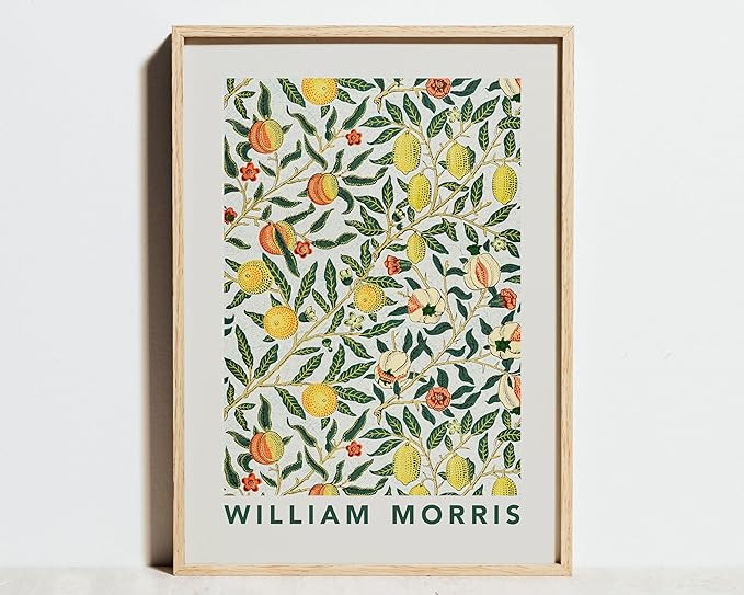 Wall Art Print Vintage Citrus by William Morris Print, Exhibition Poster, Art Nouveau Lemon Decor... | Amazon (US)