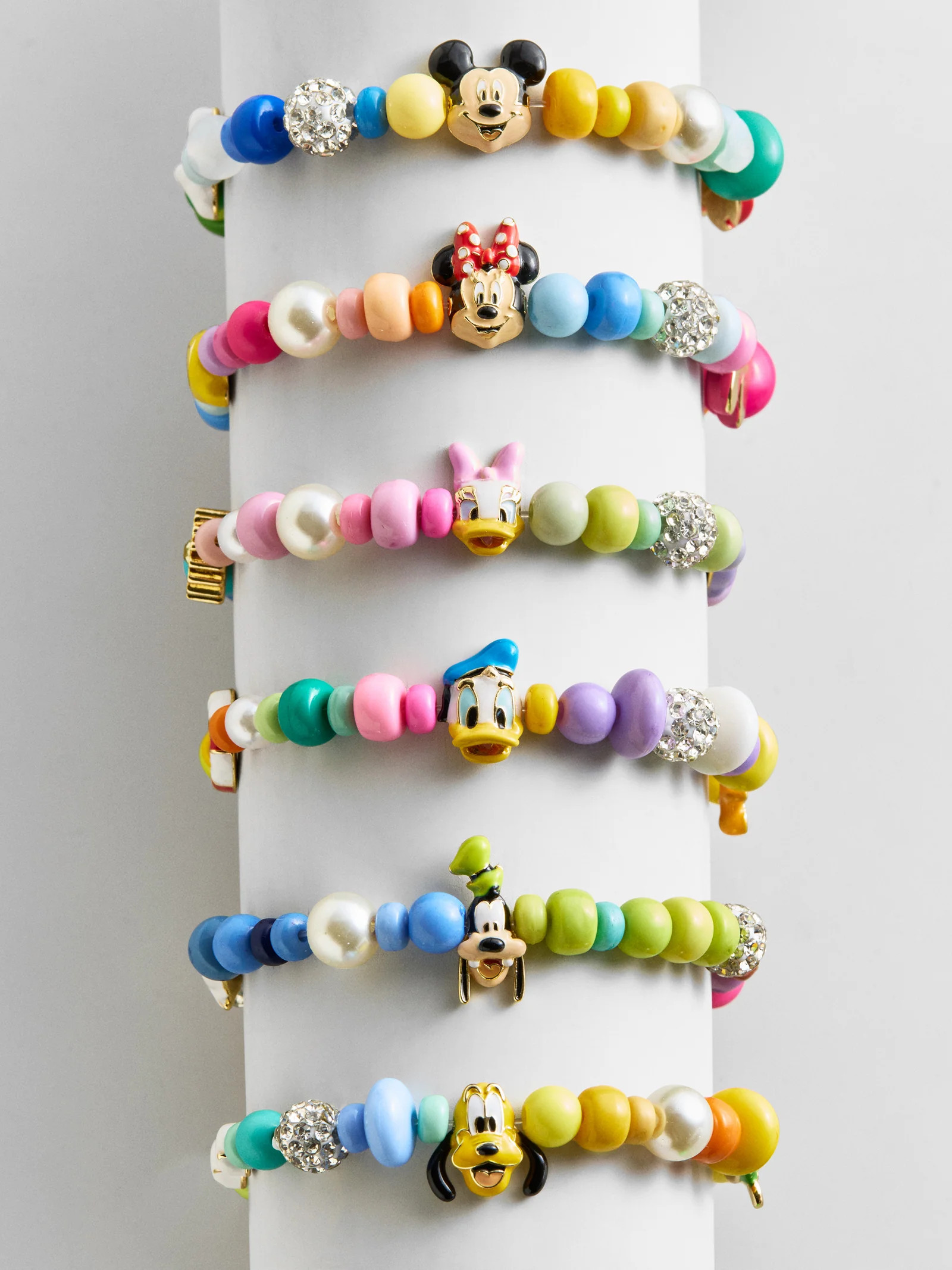 Disney Minnie Mouse Beaded Multicolored Charm Bracelet - Minnie Mouse | BaubleBar