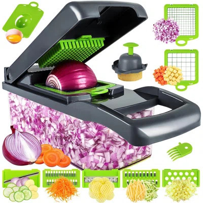 Vegetable Chopper - Onion Chopper - Multifunctional 15 In 1 Professional Food Chopper - Dicer Cutter - Kitchen Veggie Chopper With Container - Egg Sli | Wayfair North America