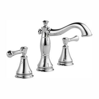 Delta Cassidy 8 in. Widespread 2-Handle Bathroom Faucet with Metal Drain Assembly in Chrome 3597L... | The Home Depot