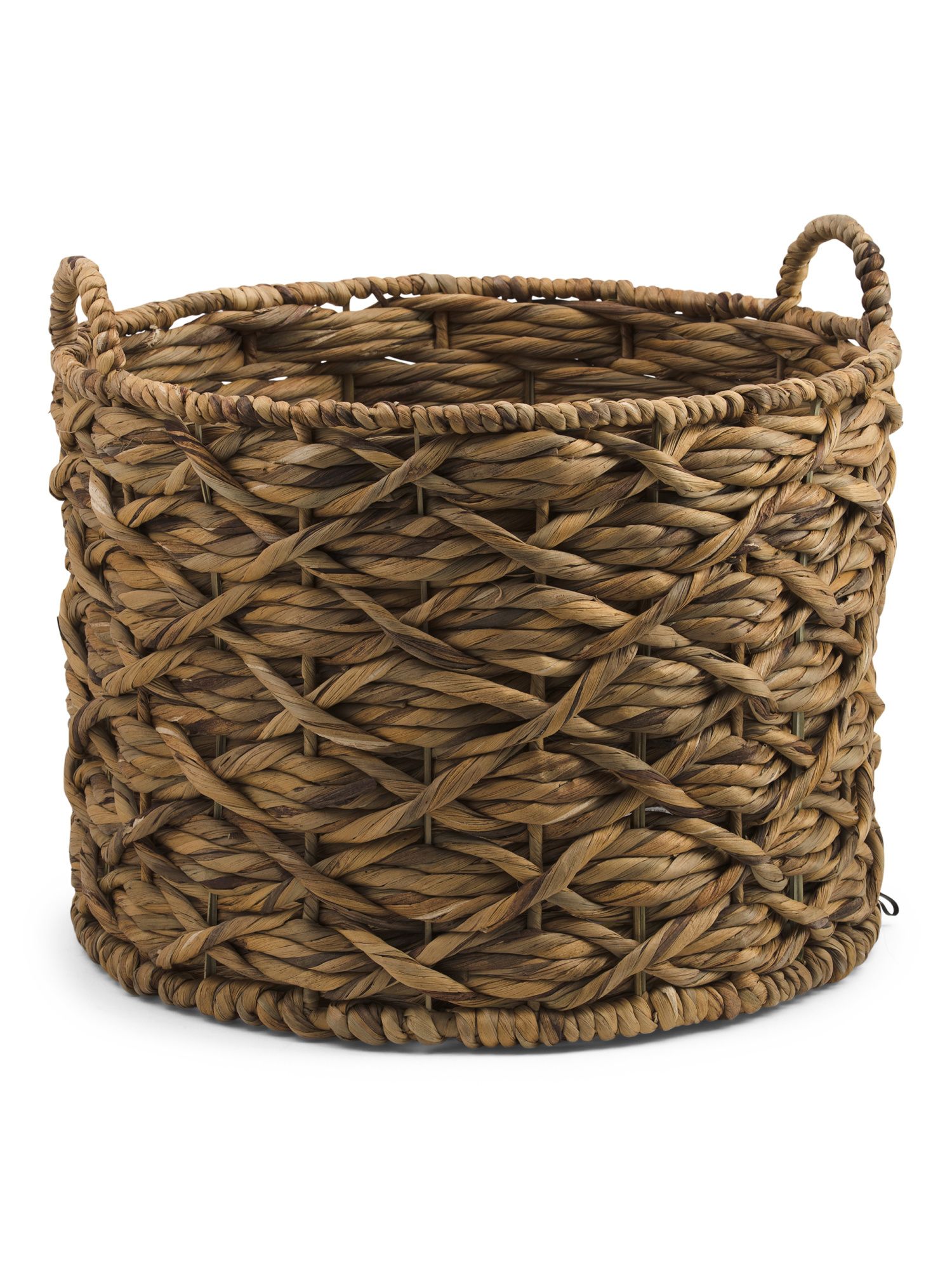 Medium Water Hyacinth Round Basket | TJ Maxx