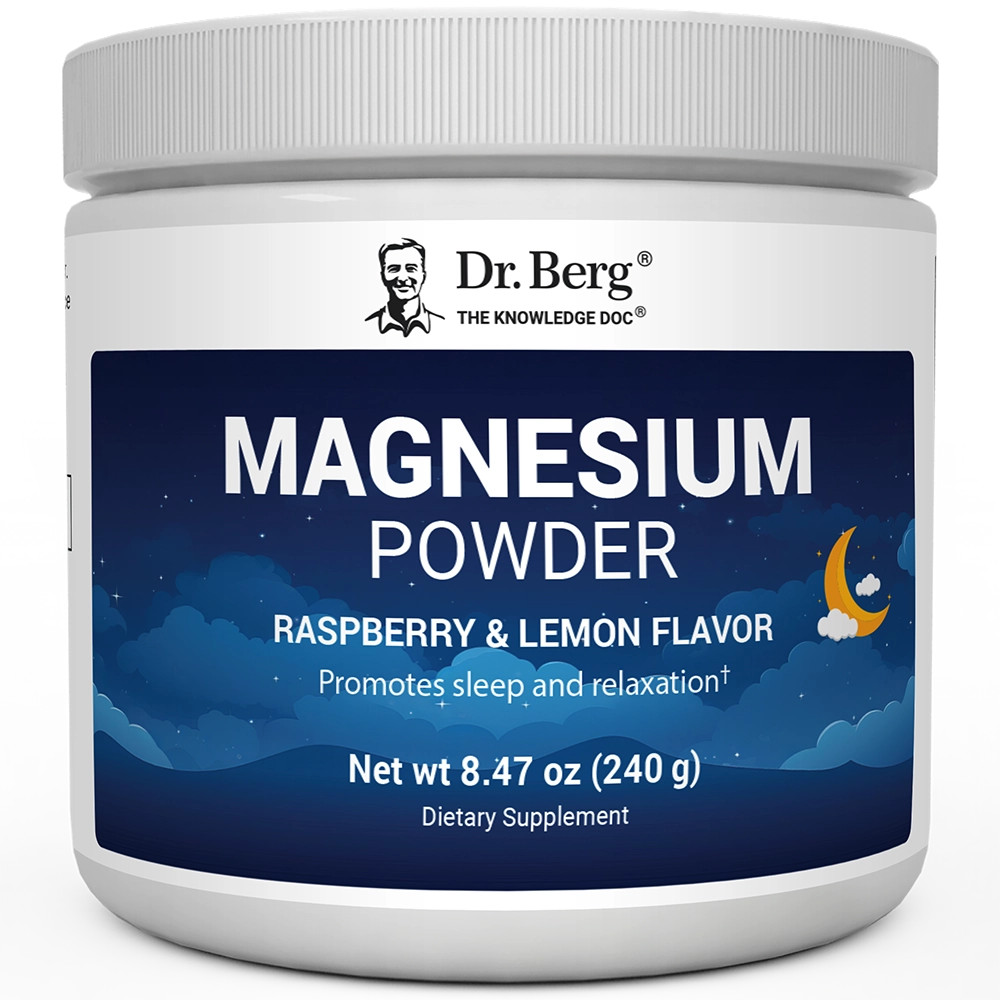 Magnesium Powder Drink Raspberry Lemon Flavor – 325 mg of Magnesium Gl | Dr Berg