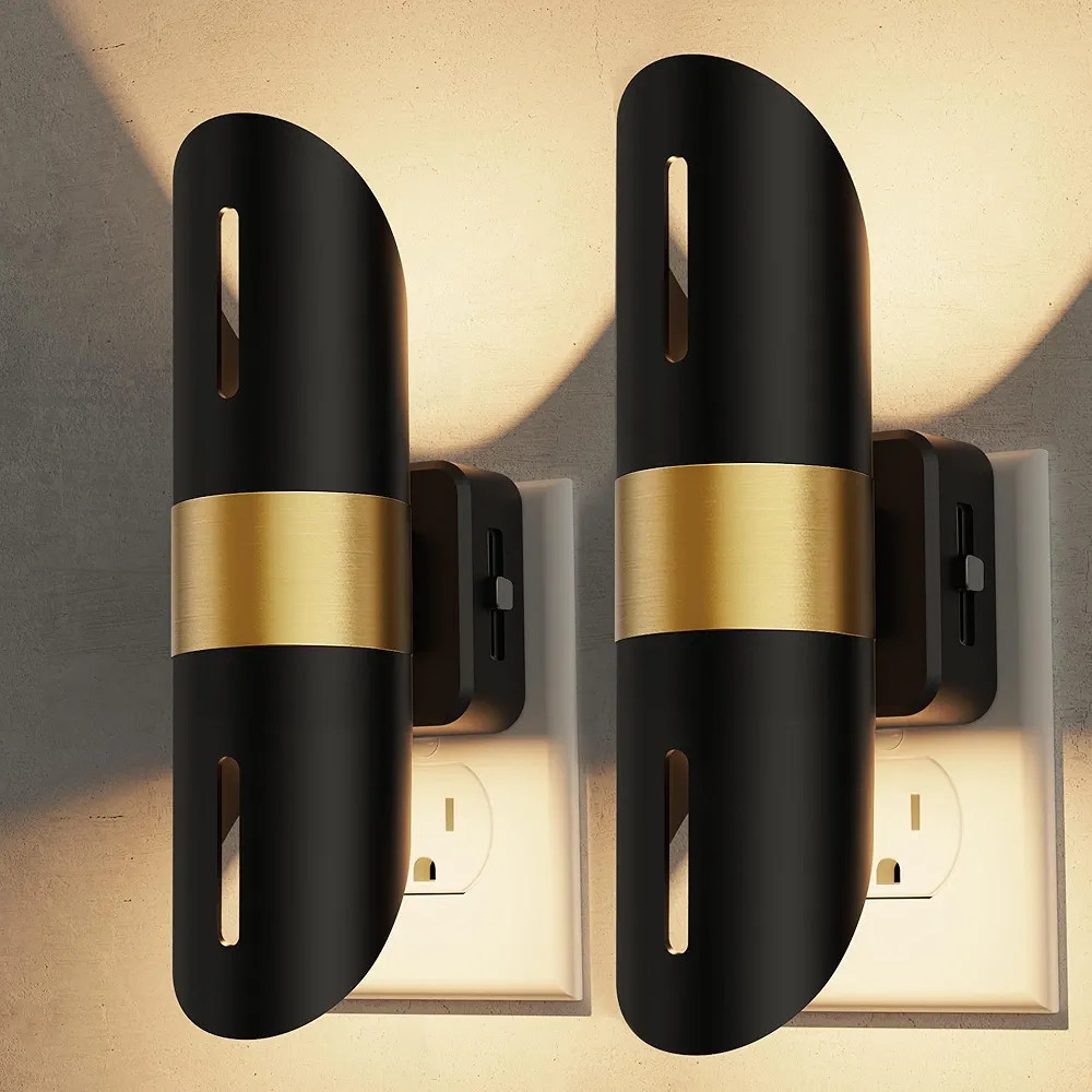 L LOHAS LED Dimmable Night Light,[2-Pack] Modern Plug in Night Light,0-100LM Adjustable Brightnes... | Amazon (US)