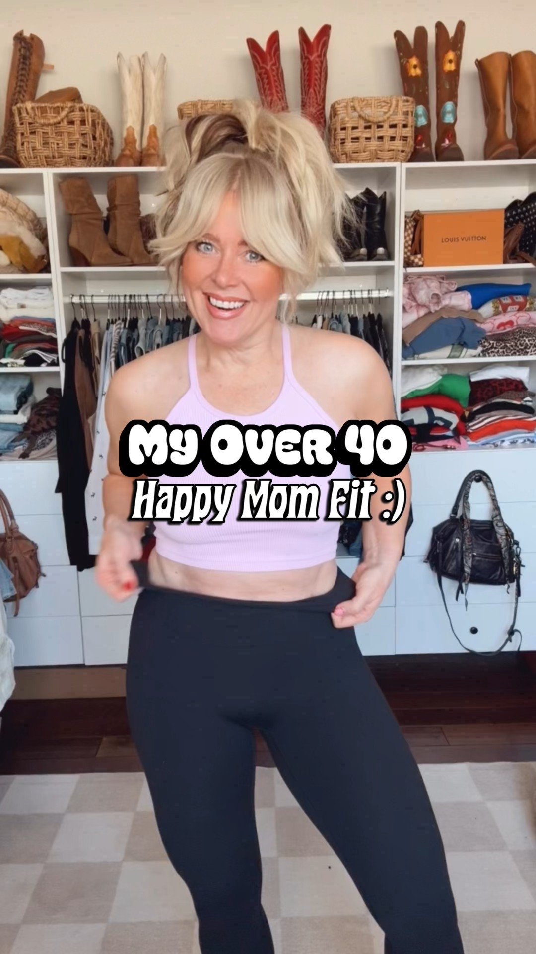 My Friday Fit 🩷💫🏁

Tank M/L
Sweatshirt L/XL
Leggings M
Adidas sized down one 

Checkered ring & turquoise ring save with code MANDIE  
Necklace is@twisted silver save with code MANDIE20

#LTKOver40 #LTKootd #LTKgrwm