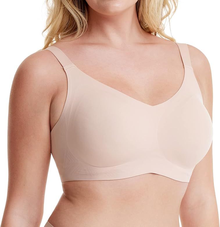 COMFELIE Seamless Bra Wireless Full Coverage Bralette with Support, Born for Her Ultra-Fit Trigon... | Amazon (US)