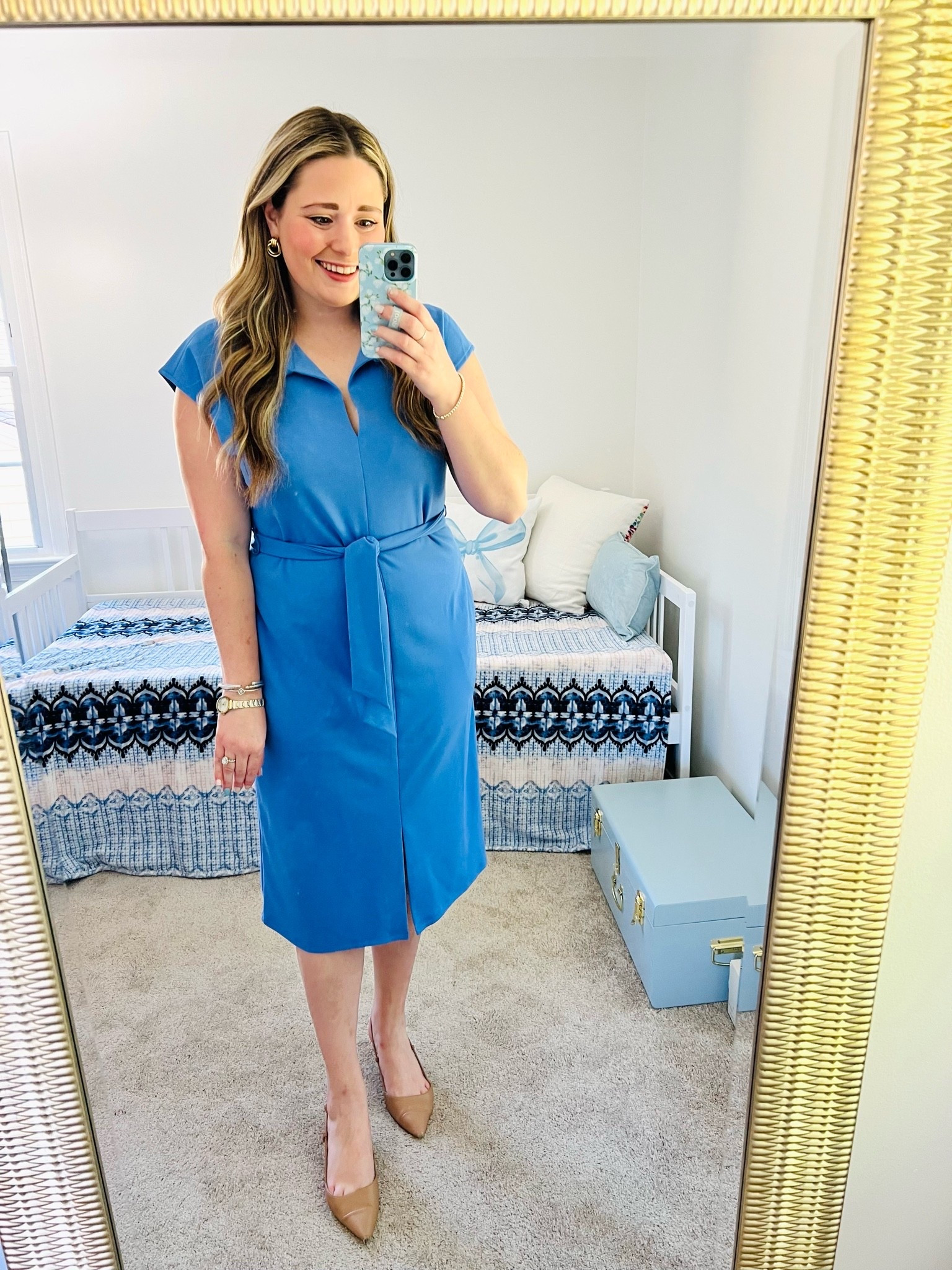 Work Outfit || Work Dress || Blue Dress

#LTKWorkwear #LTKootd