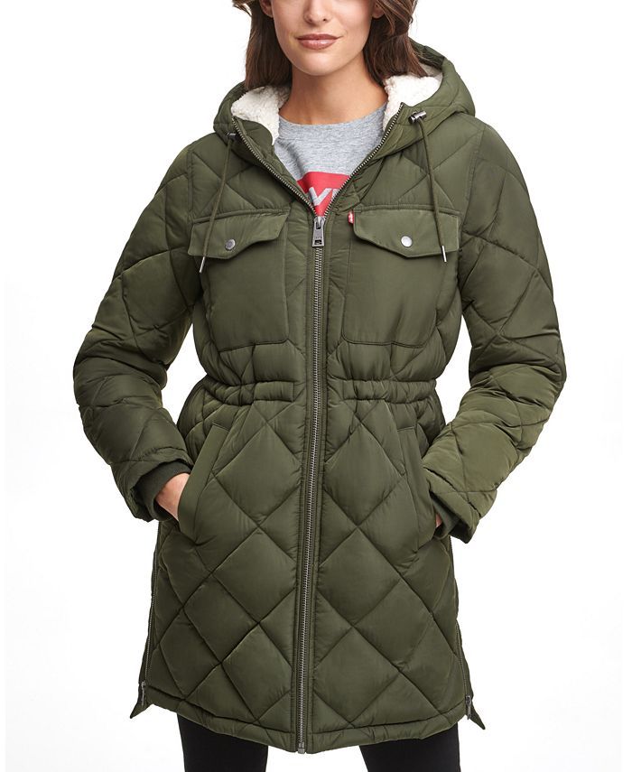 Levi's Hooded Anorak Puffer Coat & Reviews - Coats & Jackets - Women - Macy's | Macys (US)