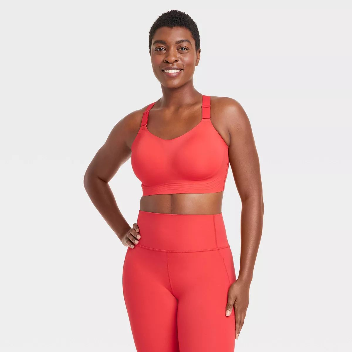 Women's High Support Embossed Racerback Run Sports Bra - All In Motion™ | Target