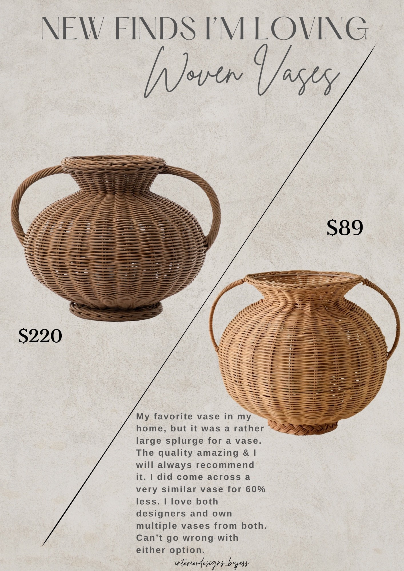 I found my favorite woven vase in a similar option from another designer for a lesser price. I love both designers and the vases that are sold. I own multiple from each. Quality is always sturdy and well made. There is color differences but for the price difference I wouldn’t mind. I would purchase the Magnolia Home option if I didn’t have the one from McGee & co. 

#LTKFindsUnder100 #LTKGiftGuide #LTKHome